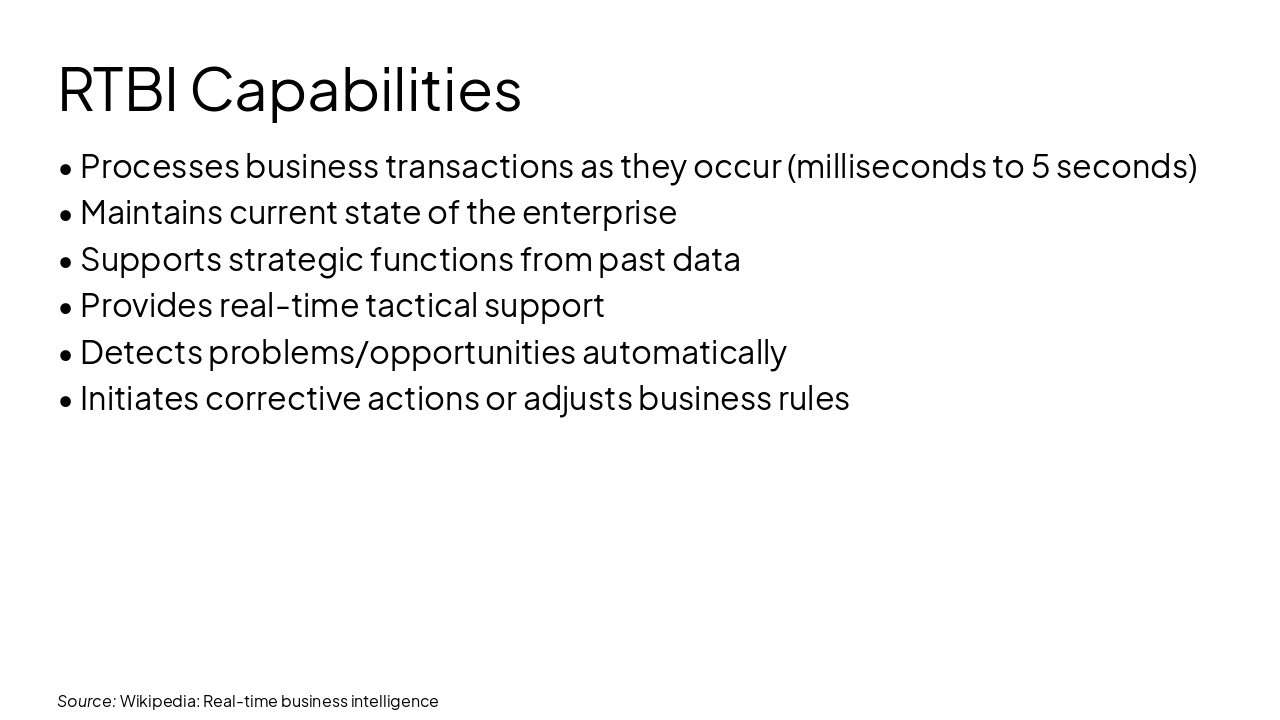 Slide 9 - RTBI Capabilities