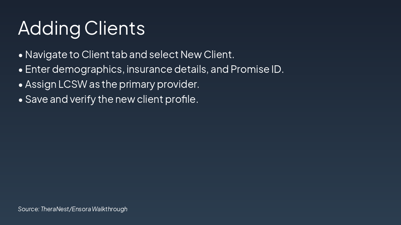 Slide 14 - Adding Clients