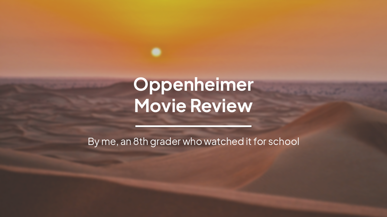 Slide 1 - Oppenheimer
Movie Review