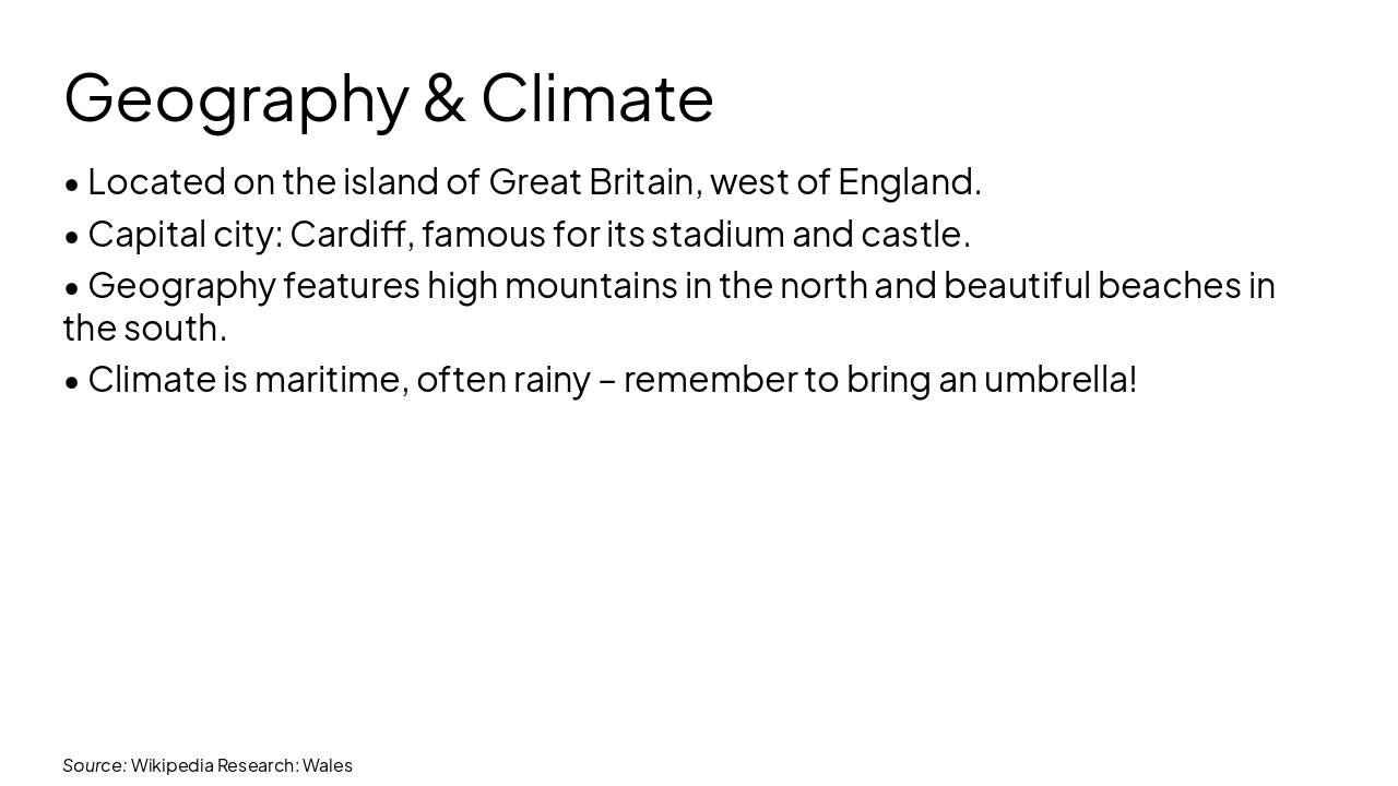 Slide 4 - Geography & Climate
