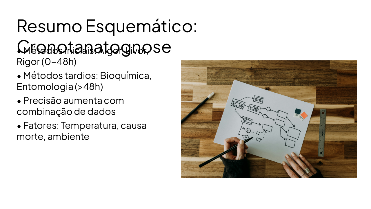 Slide 13 - Resumo Esquemático: Cronotanatognose