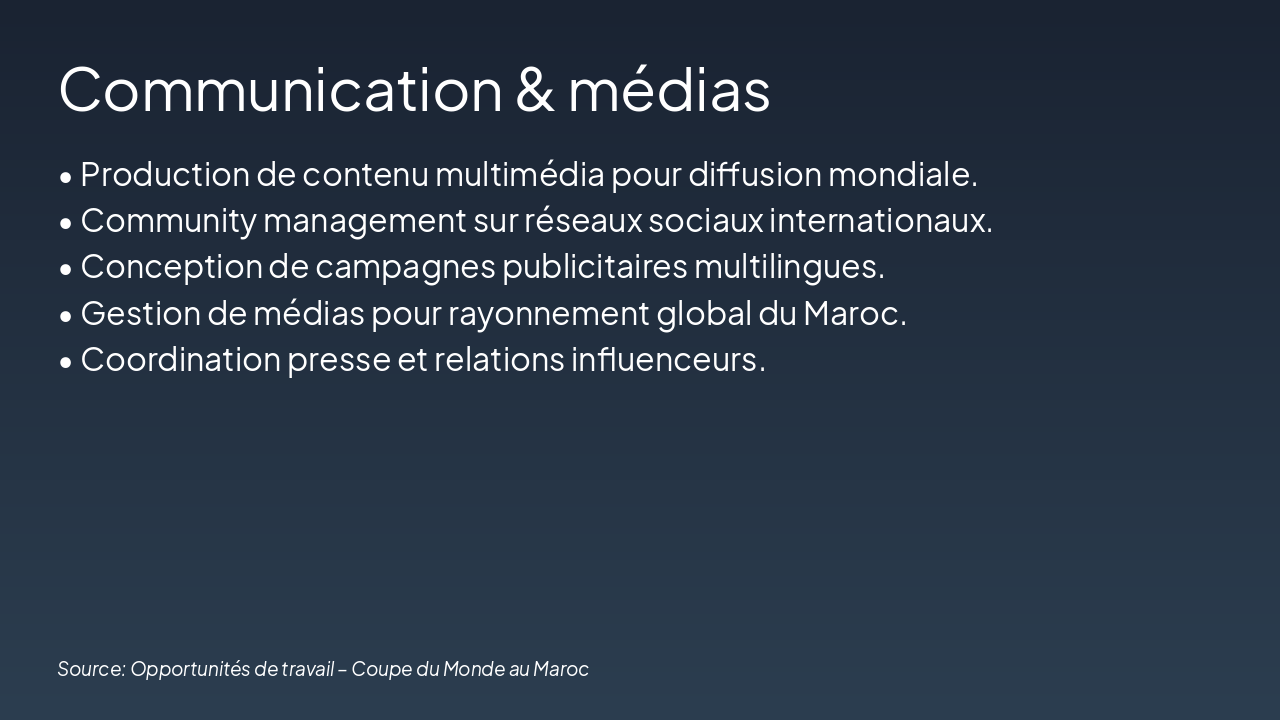 Slide 5 - Communication & médias