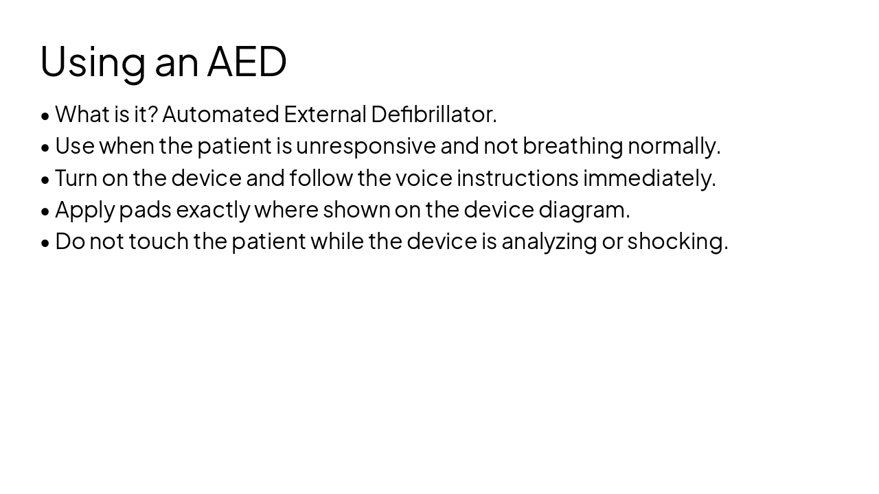 Slide 8 - Using an AED