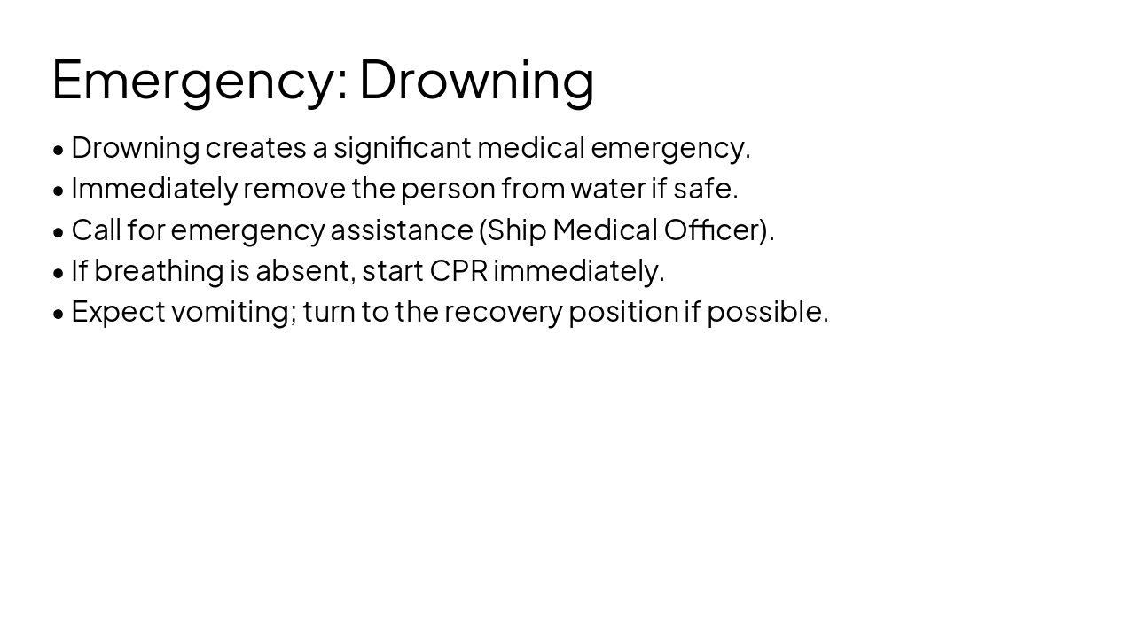 Slide 9 - Emergency: Drowning