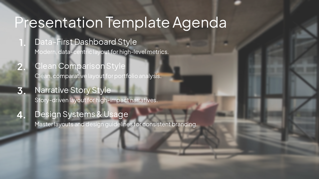 Slide 2 - Presentation Template Agenda