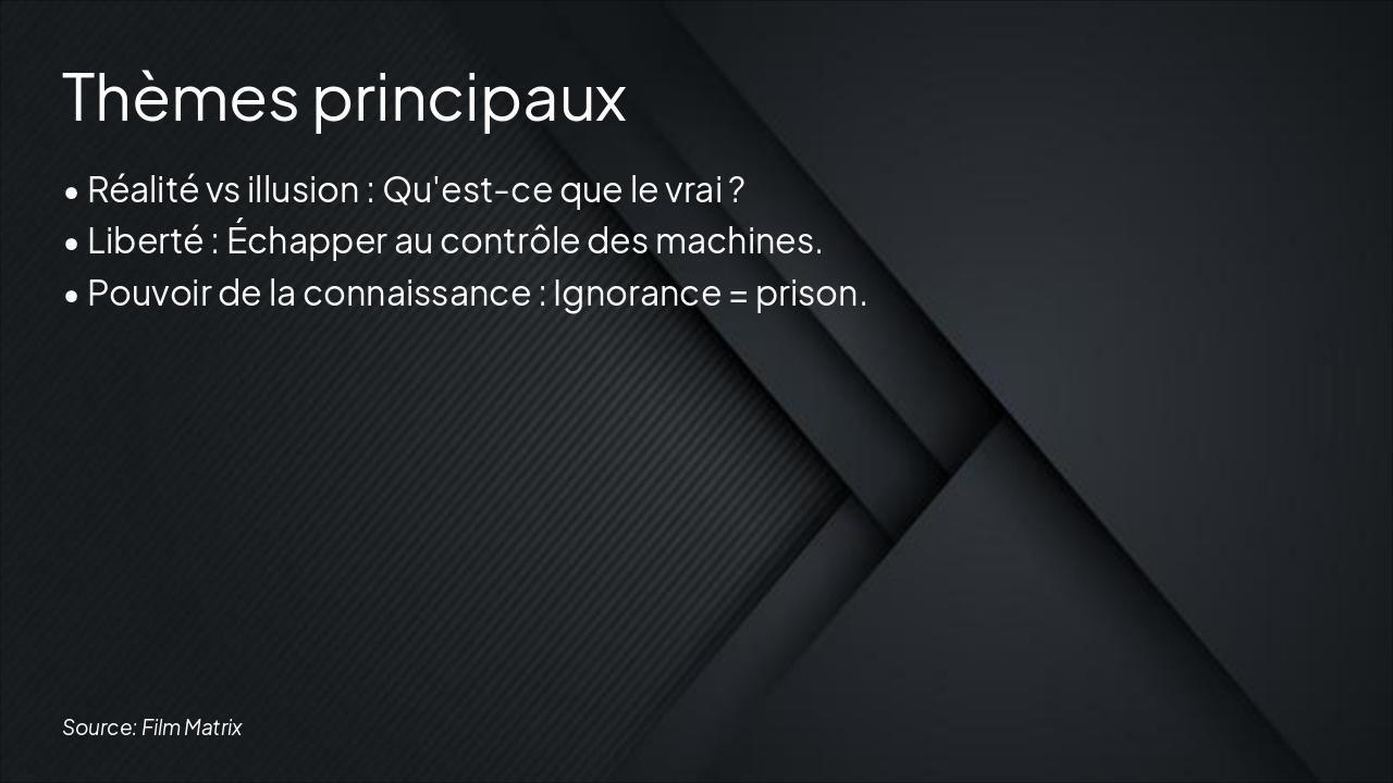 Slide 5 - Thèmes principaux