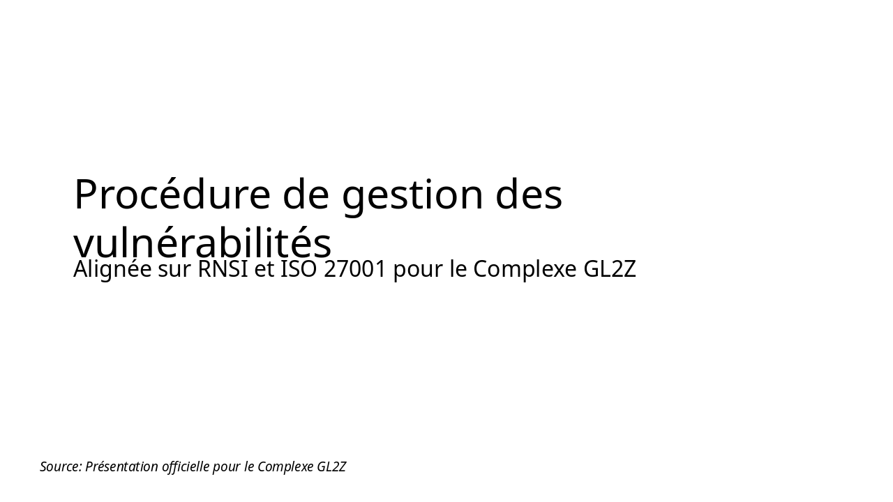 Vulnerability Management Procedure - GL2Z Complex