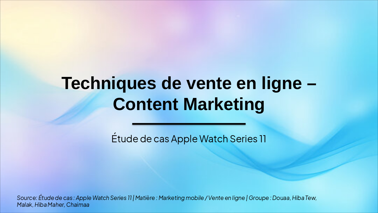 Content Marketing Apple Watch Series 11