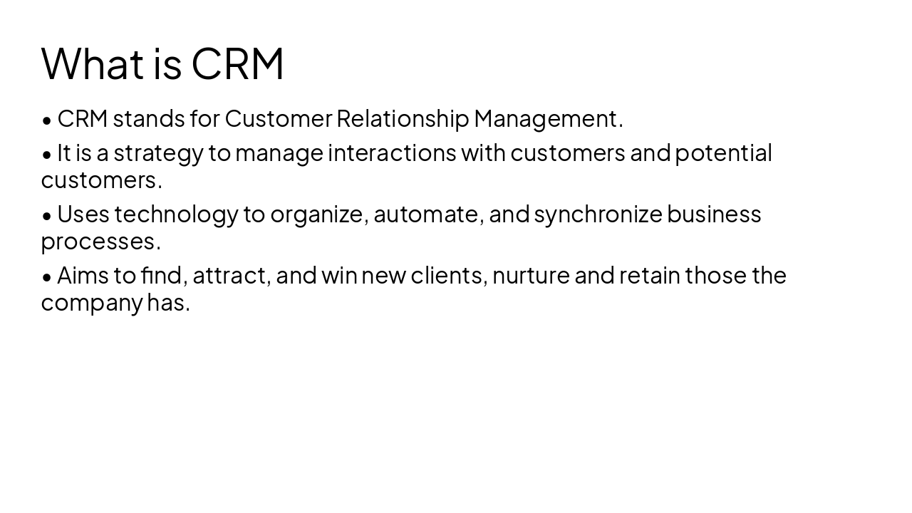 Slide 4 - What is CRM
