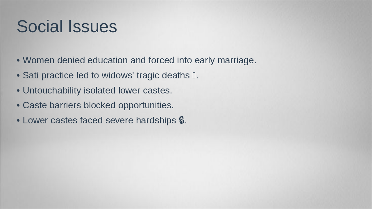 Slide 3 - Social Issues