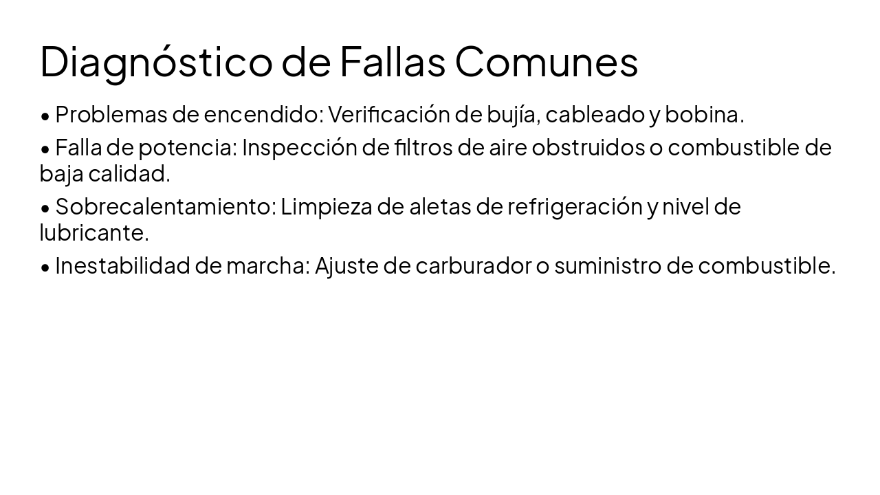Slide 8 - Diagnóstico de Fallas Comunes