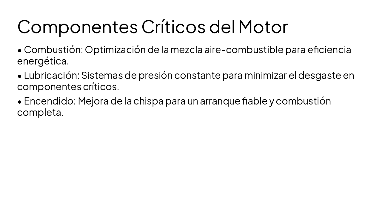 Slide 5 - Componentes Críticos del Motor