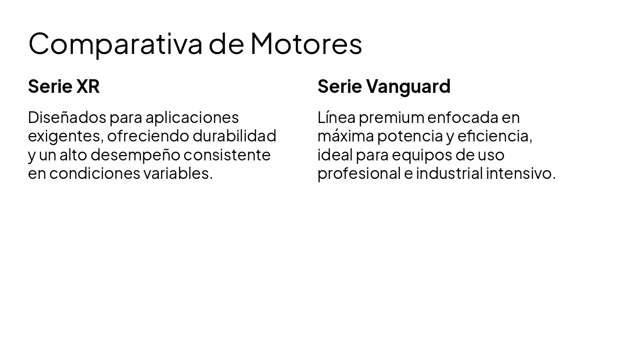 Slide 4 - Comparativa de Motores