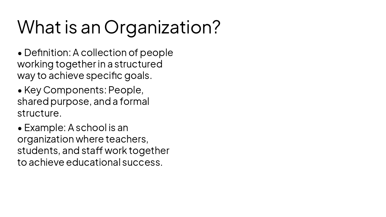 Slide 3 - What is an Organization?