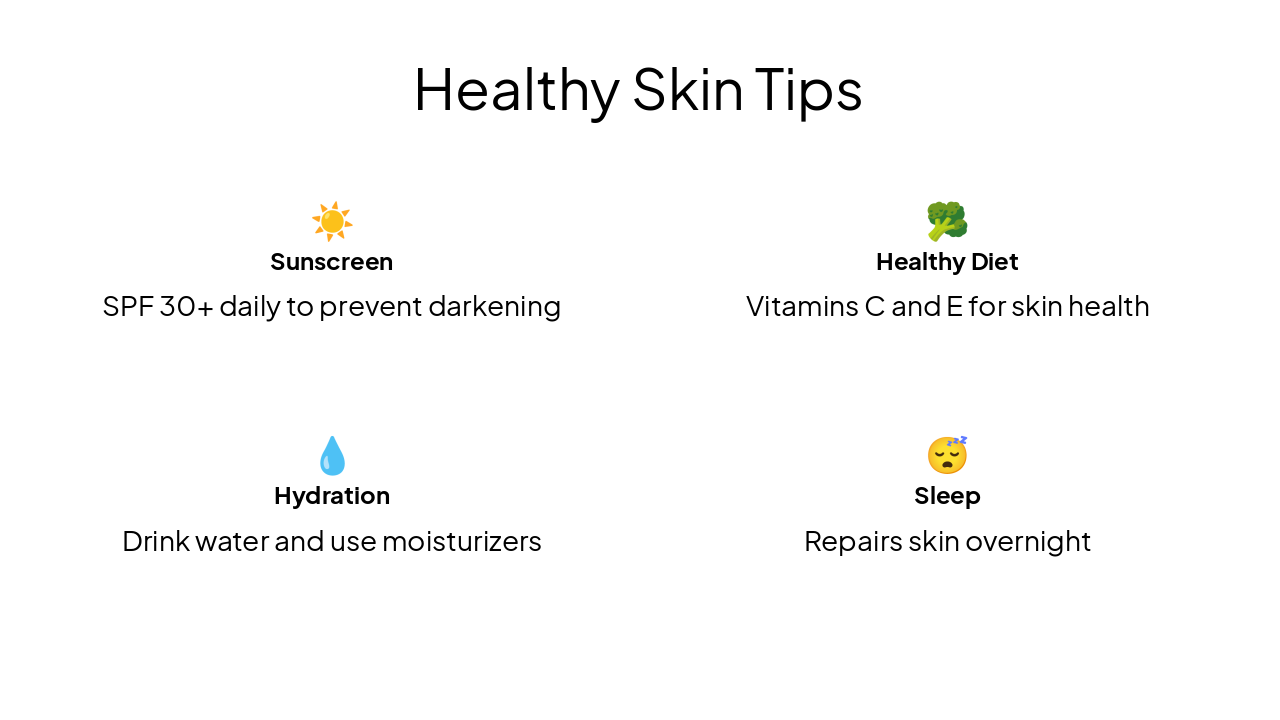 Slide 12 - Healthy Skin Tips
