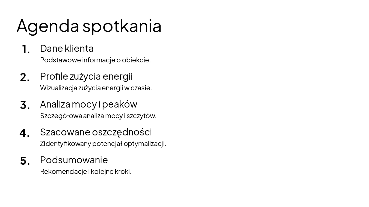 Slide 2 - Agenda spotkania