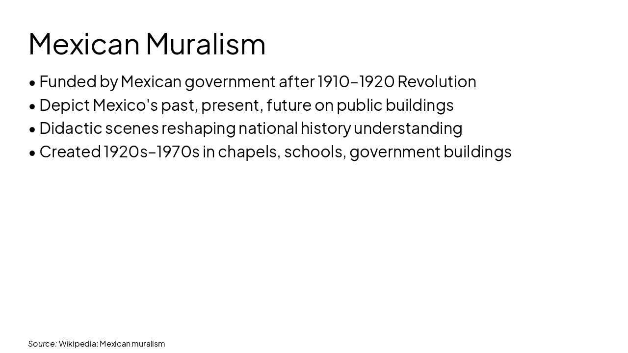 Slide 6 - Mexican Muralism
