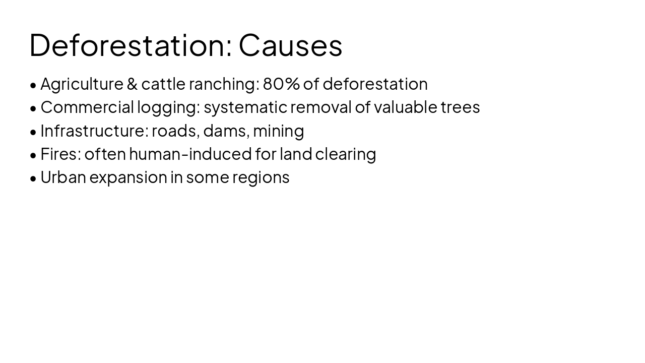 Slide 3 - Deforestation: Causes