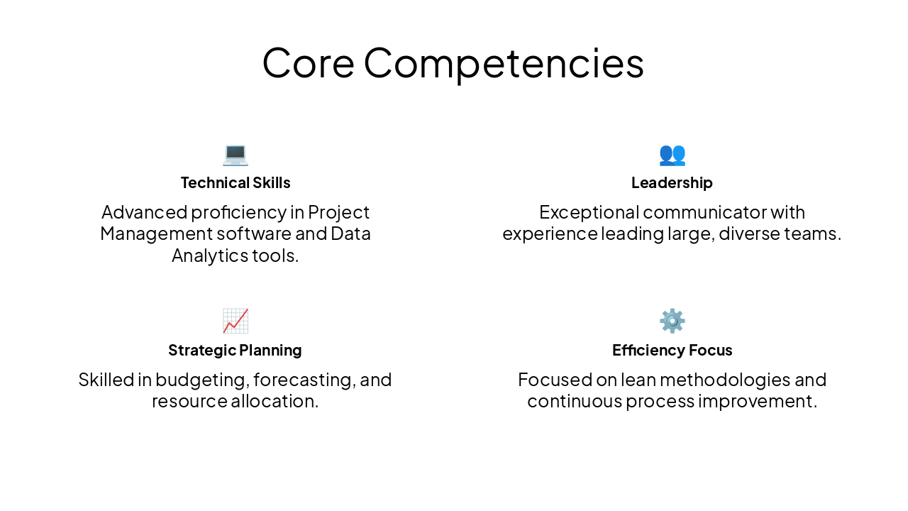Slide 4 - Core Competencies