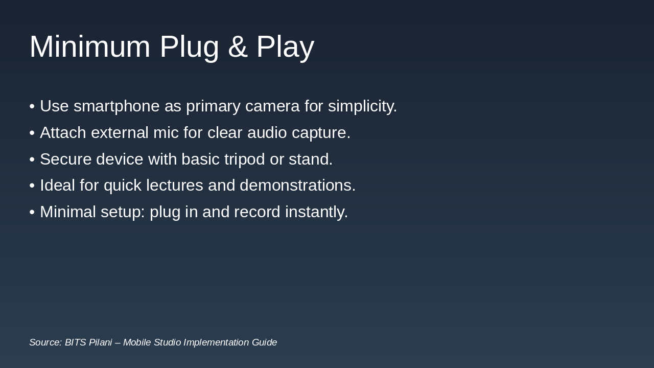 Slide 6 - Minimum Plug & Play