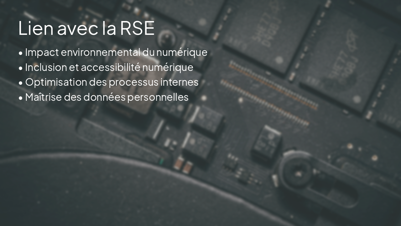 Slide 4 - Lien avec la RSE