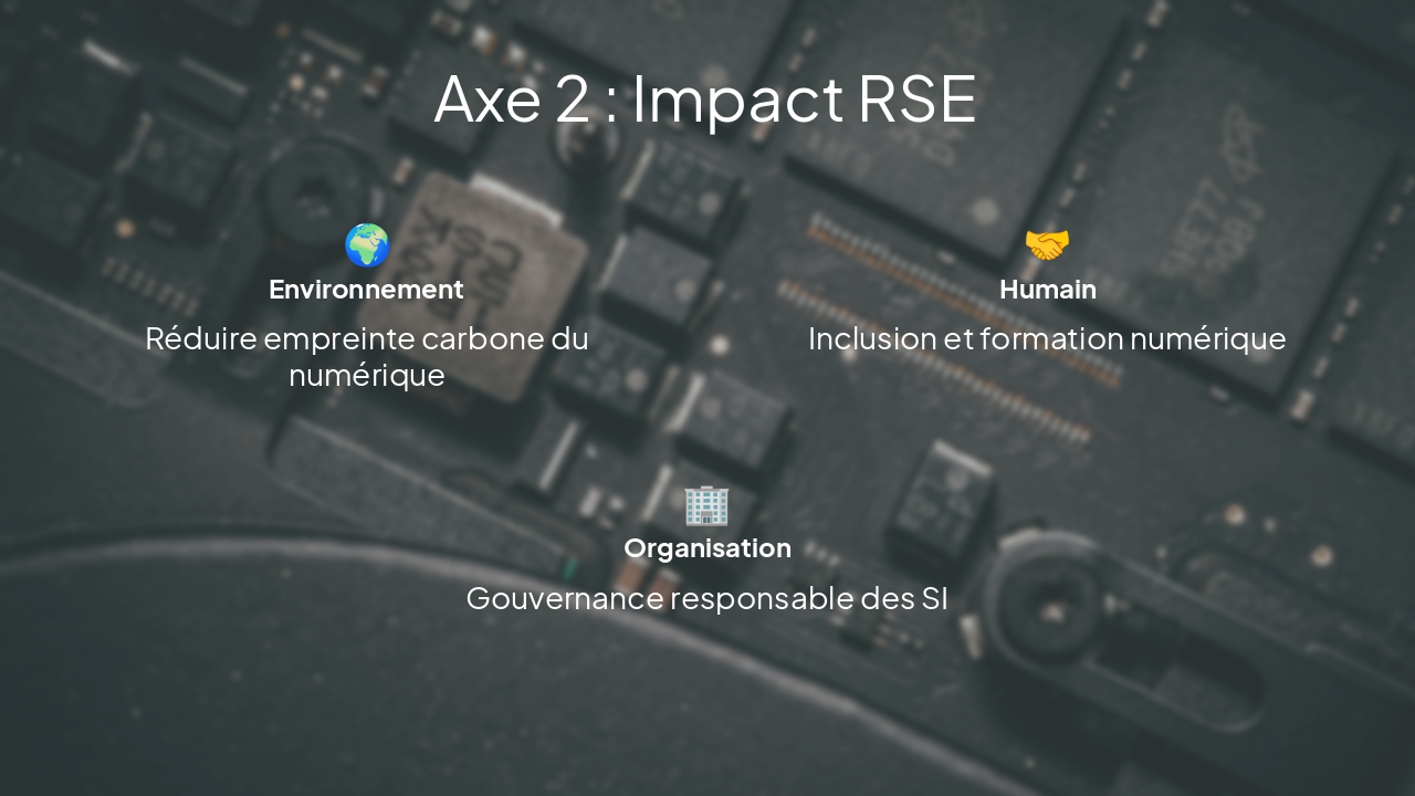 Slide 10 - Axe 2 : Impact RSE