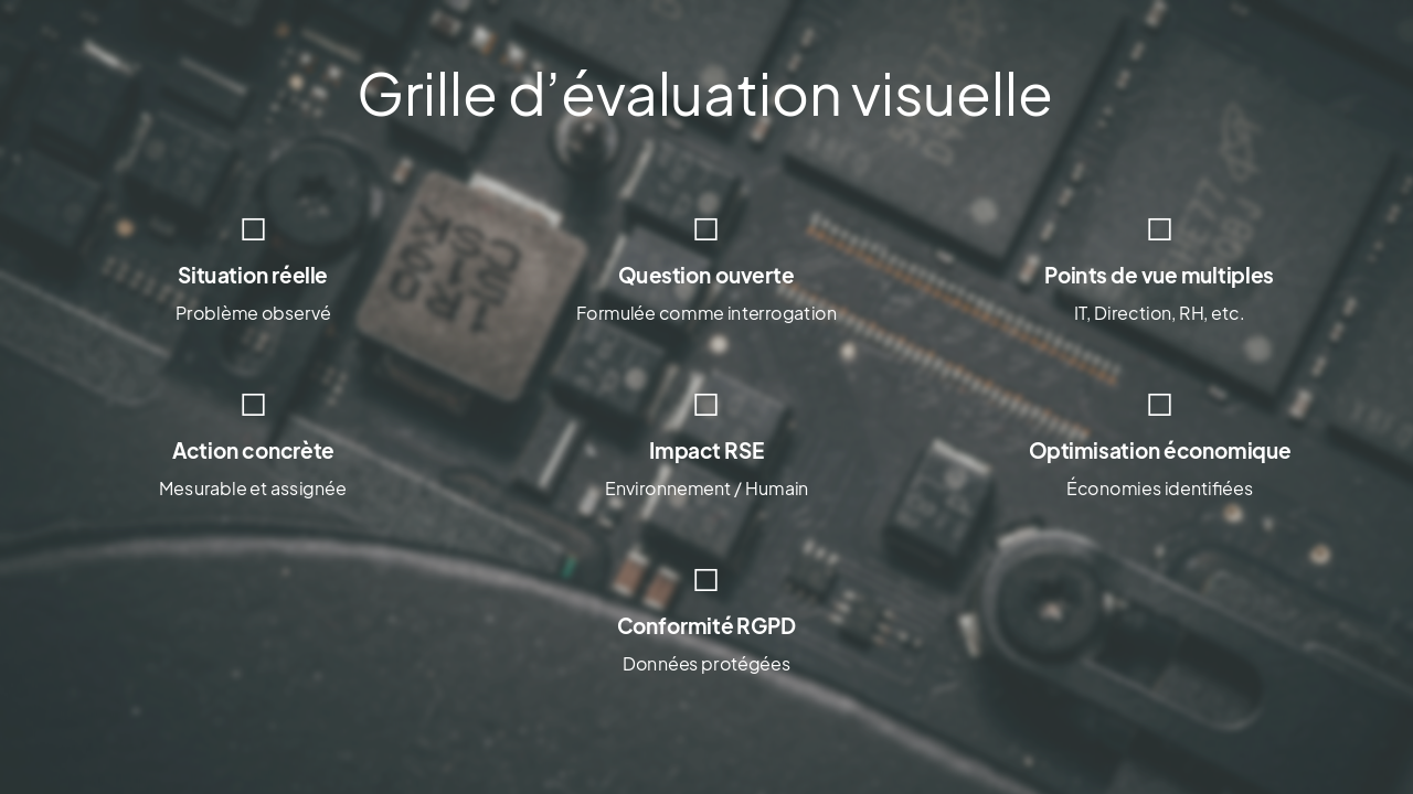 Slide 12 - Grille d’évaluation visuelle