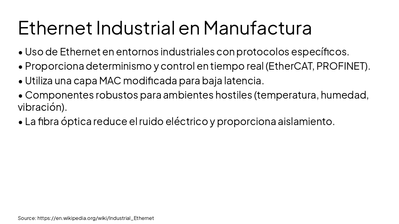 Slide 5 - Ethernet Industrial en Manufactura