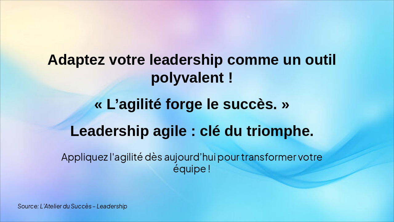 Slide 9 - Synthèse : La leçon de l’agilité managériale