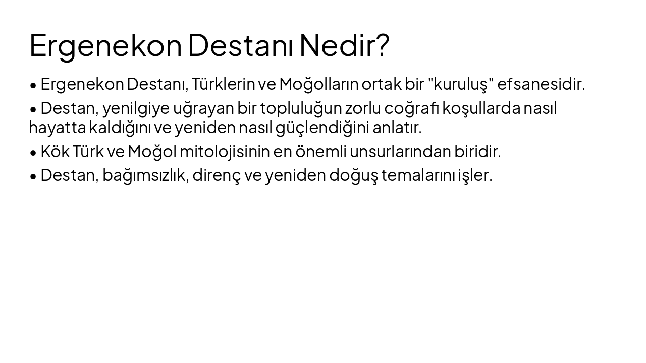 Slide 3 - Ergenekon Destanı Nedir?