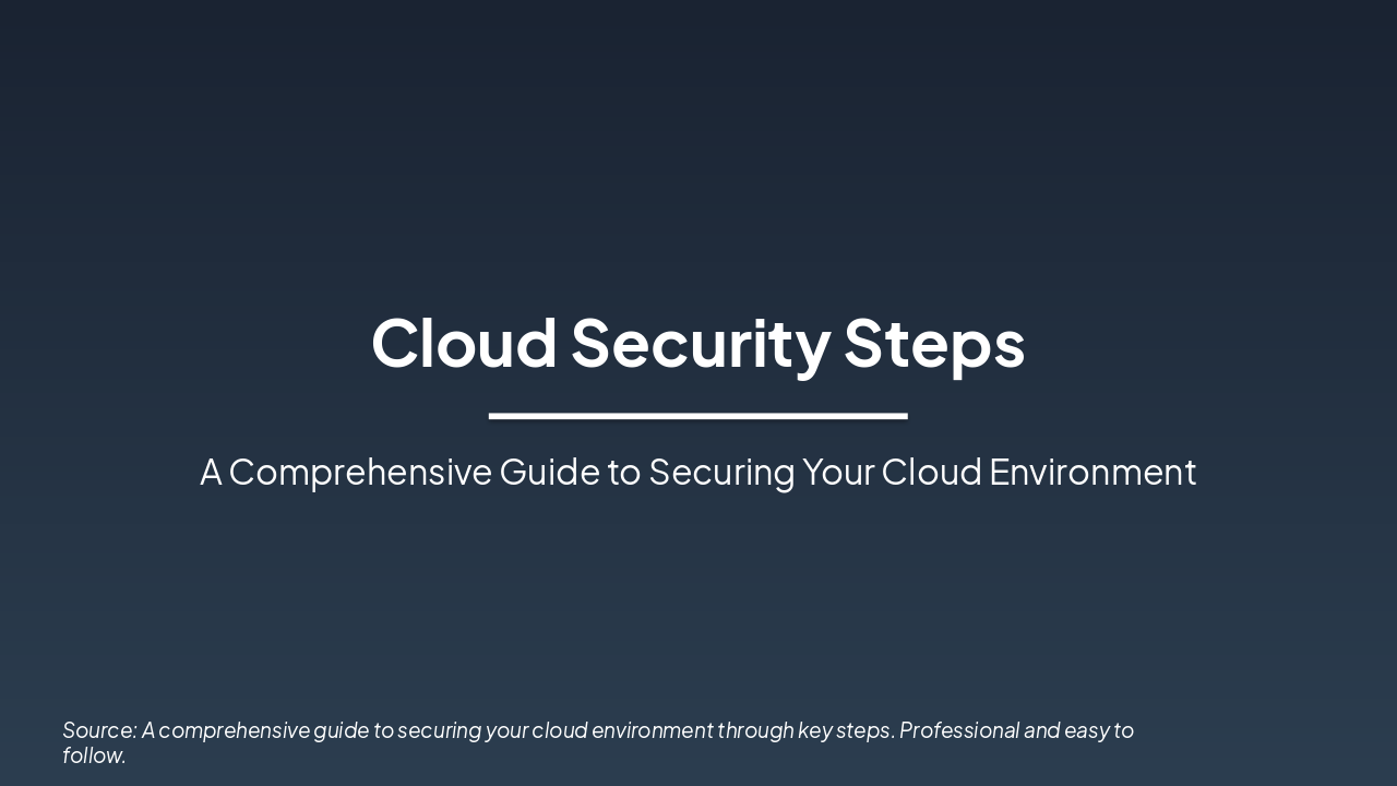 Slide 1 - Cloud Security Steps