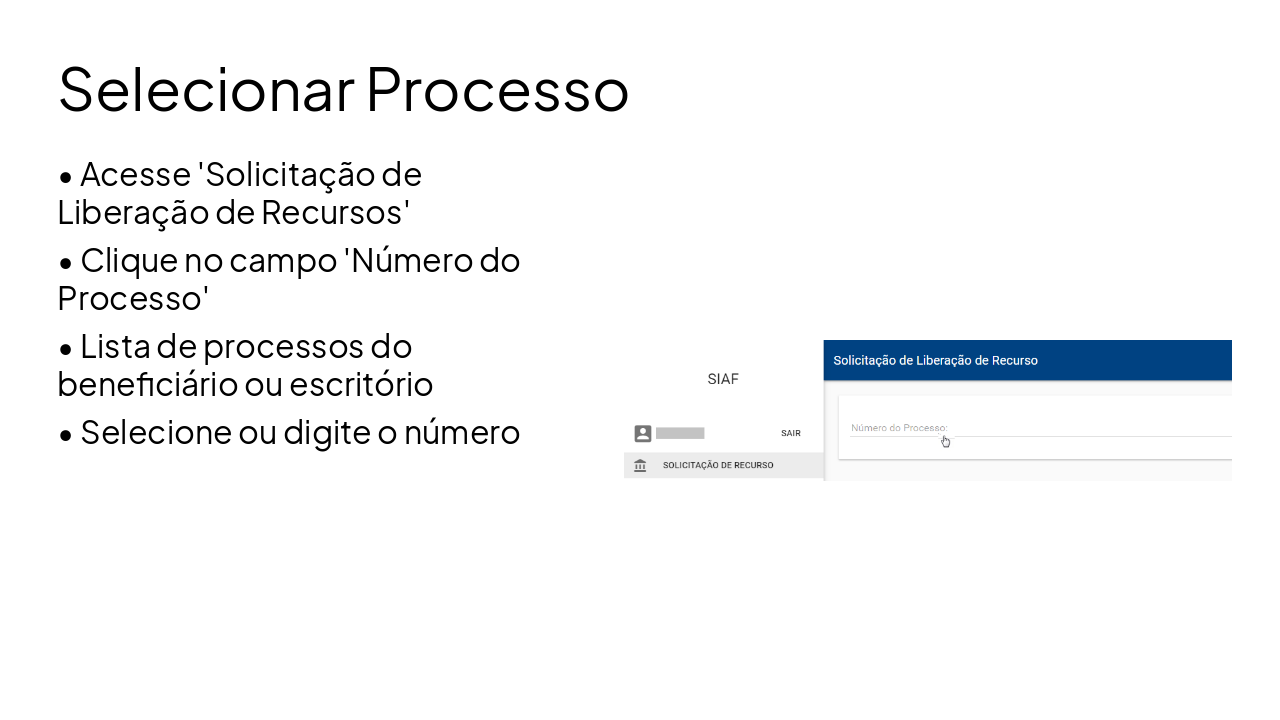 Slide 6 - Selecionar Processo