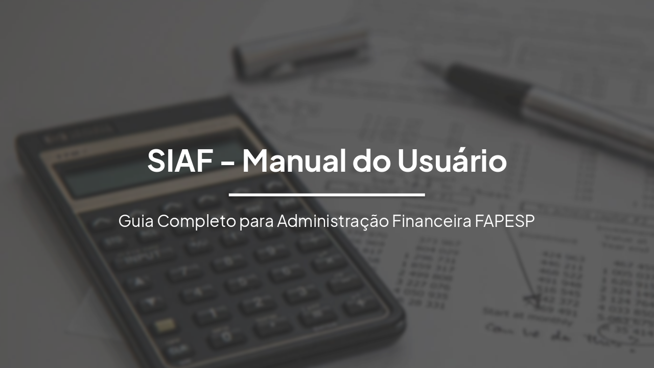 Manual Visual SIAF - Guia FAPESP v2.15.0