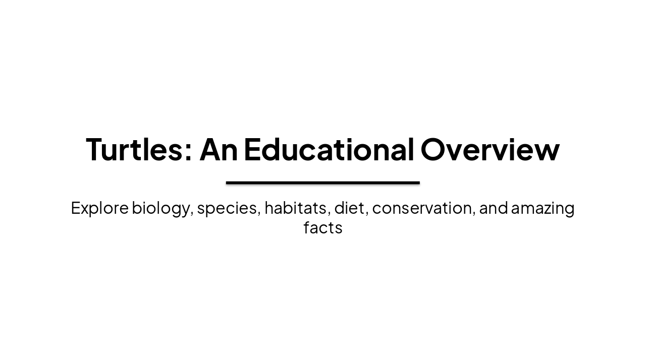 Turtles: Biology, Habitats & Conservation