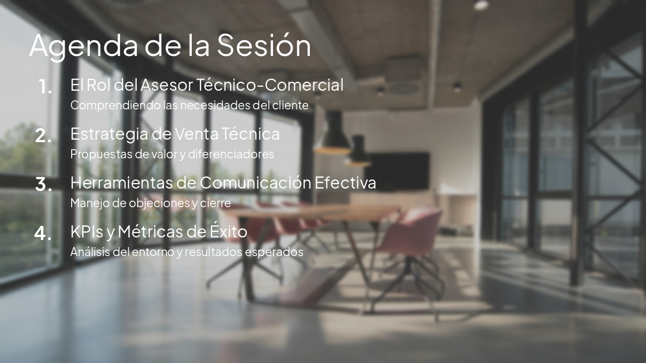 Slide 2 - Agenda de la Sesión