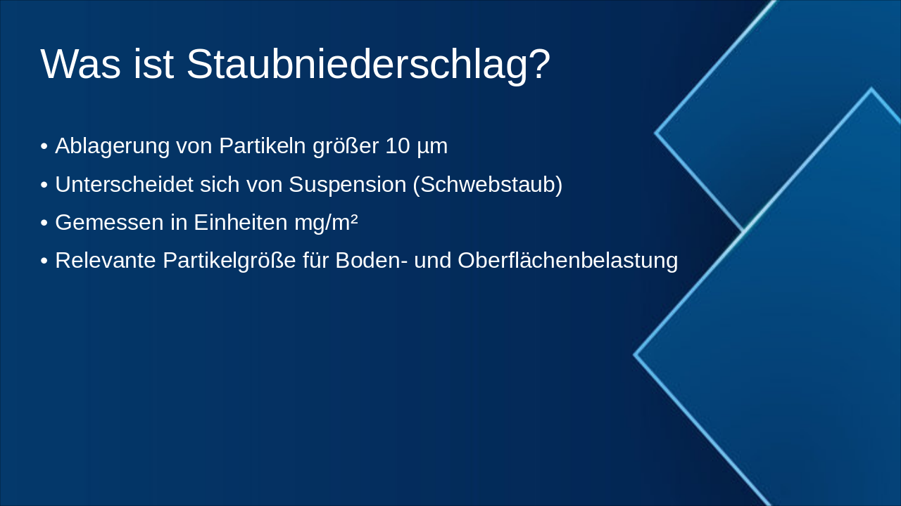 Slide 4 - Was ist Staubniederschlag?