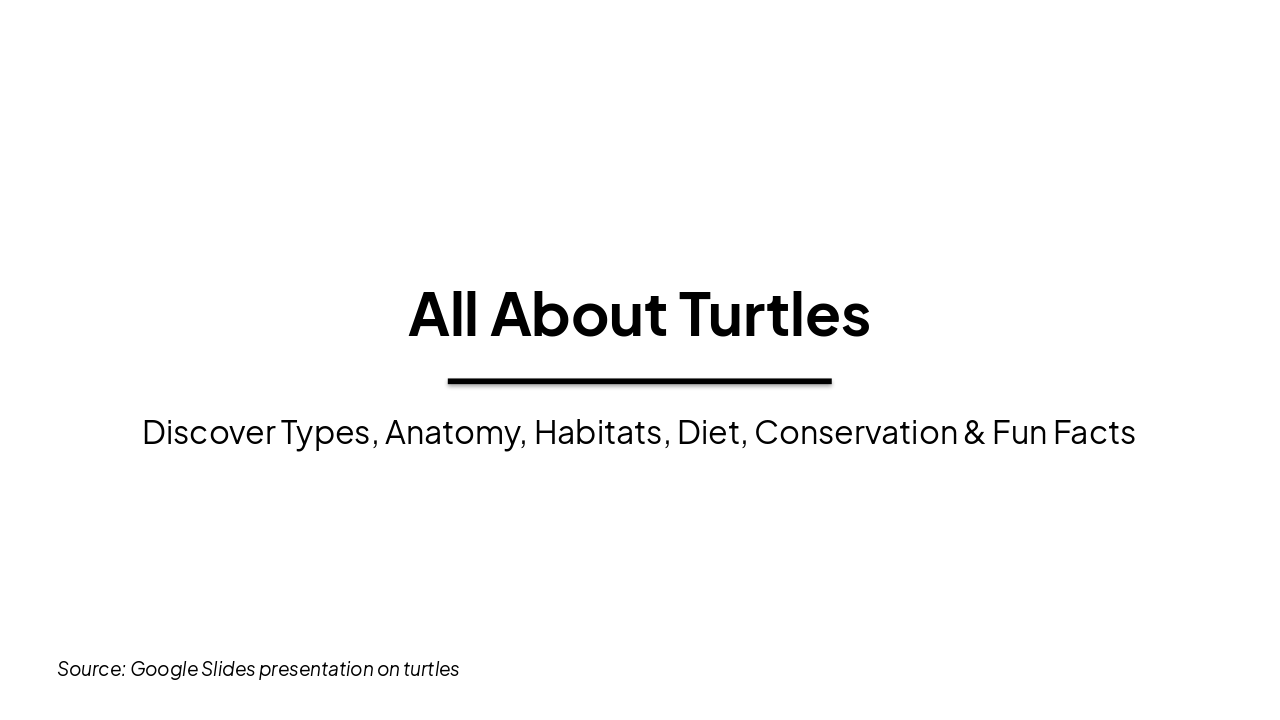 All About Turtles: Shells to Survival (32 chars)