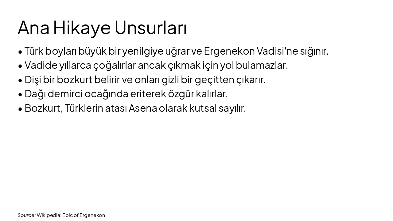 Slide 3 - Ana Hikaye Unsurları
