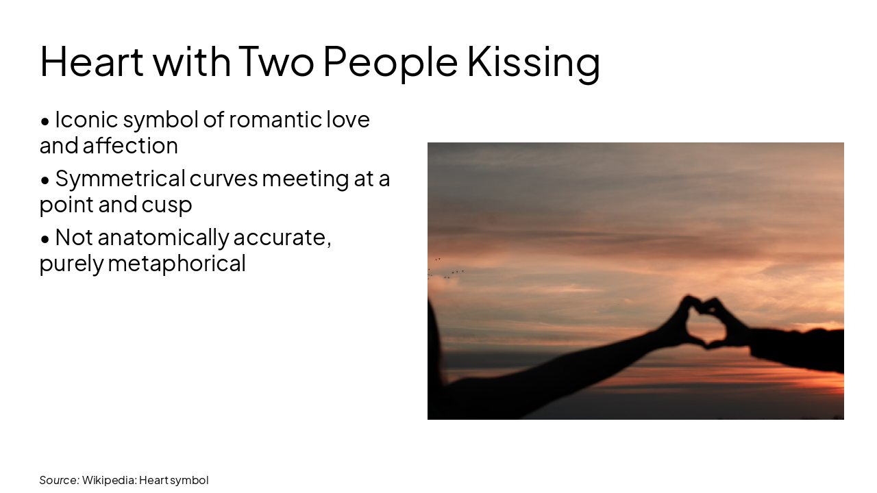 Slide 2 - Heart with Two People Kissing