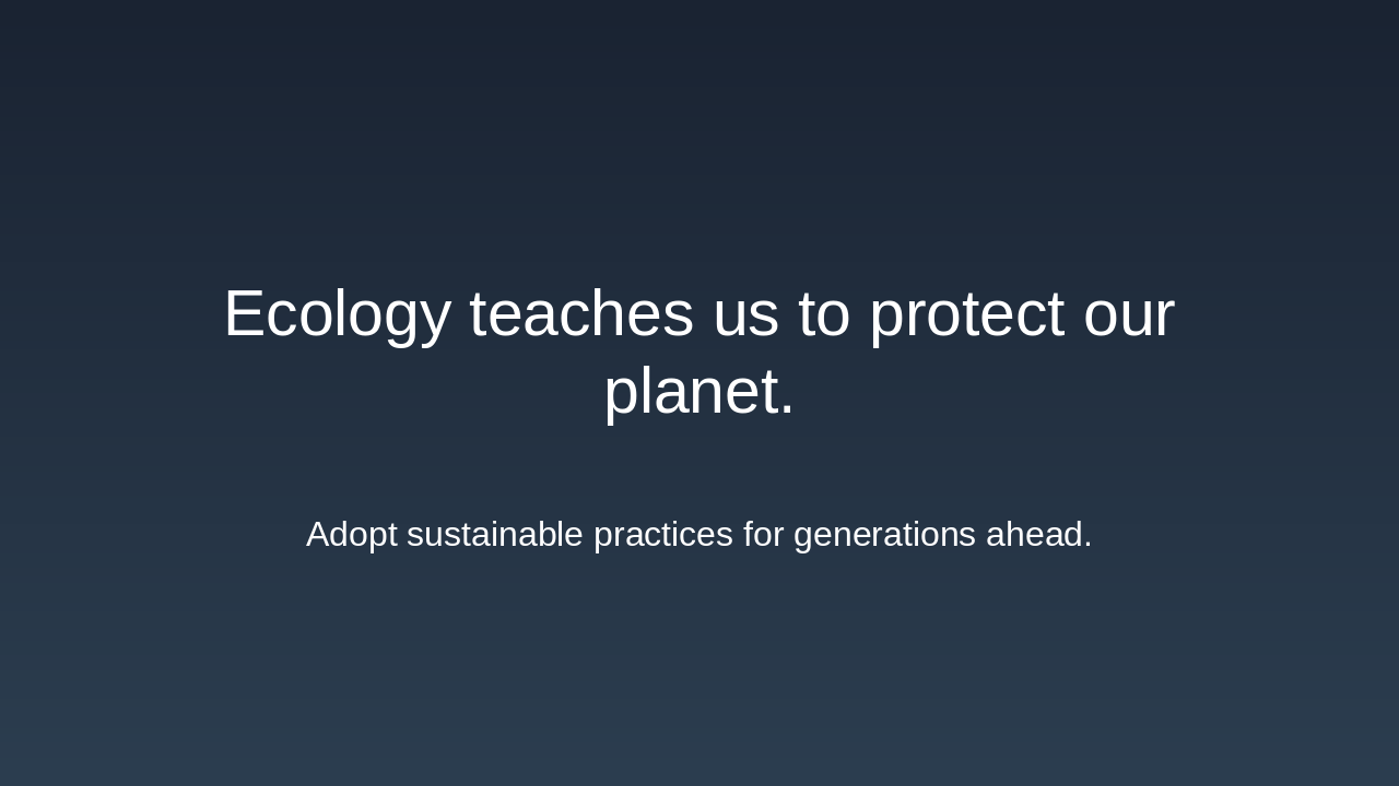 Slide 12 - Conclusion: Towards a Sustainable Future