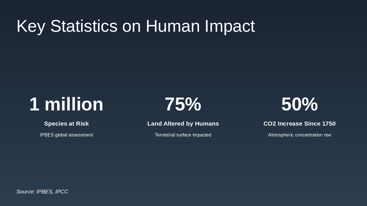 Slide 9 - Key Statistics on Human Impact