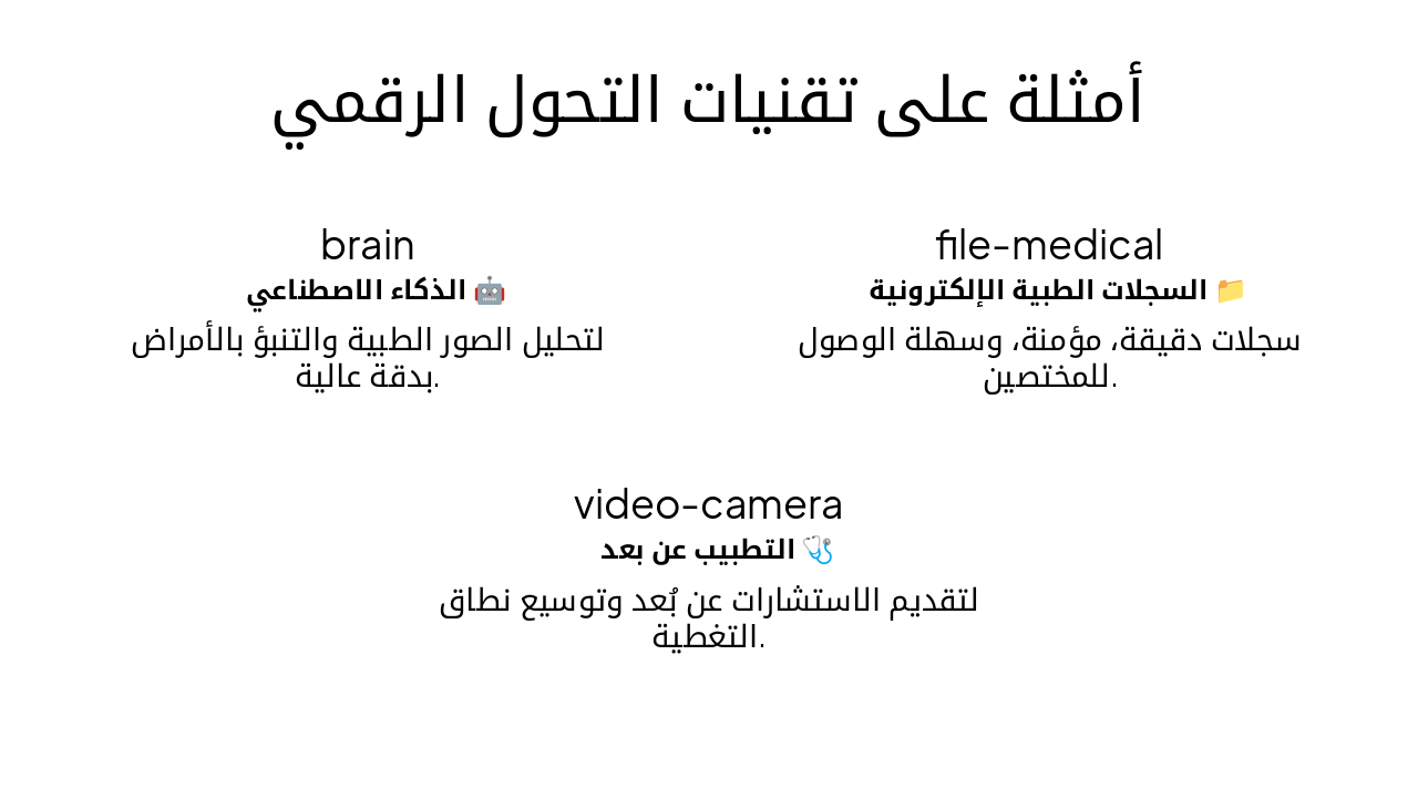 Slide 5 - أمثلة على تقنيات التحول الرقمي