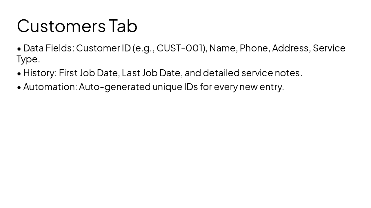 Slide 4 - Customers Tab