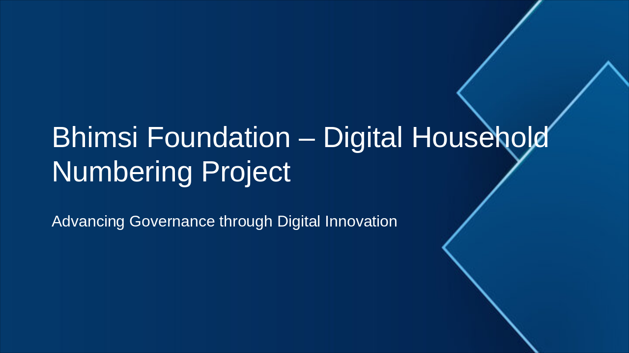 Digital Household Numbering by Bhimsi Foundation