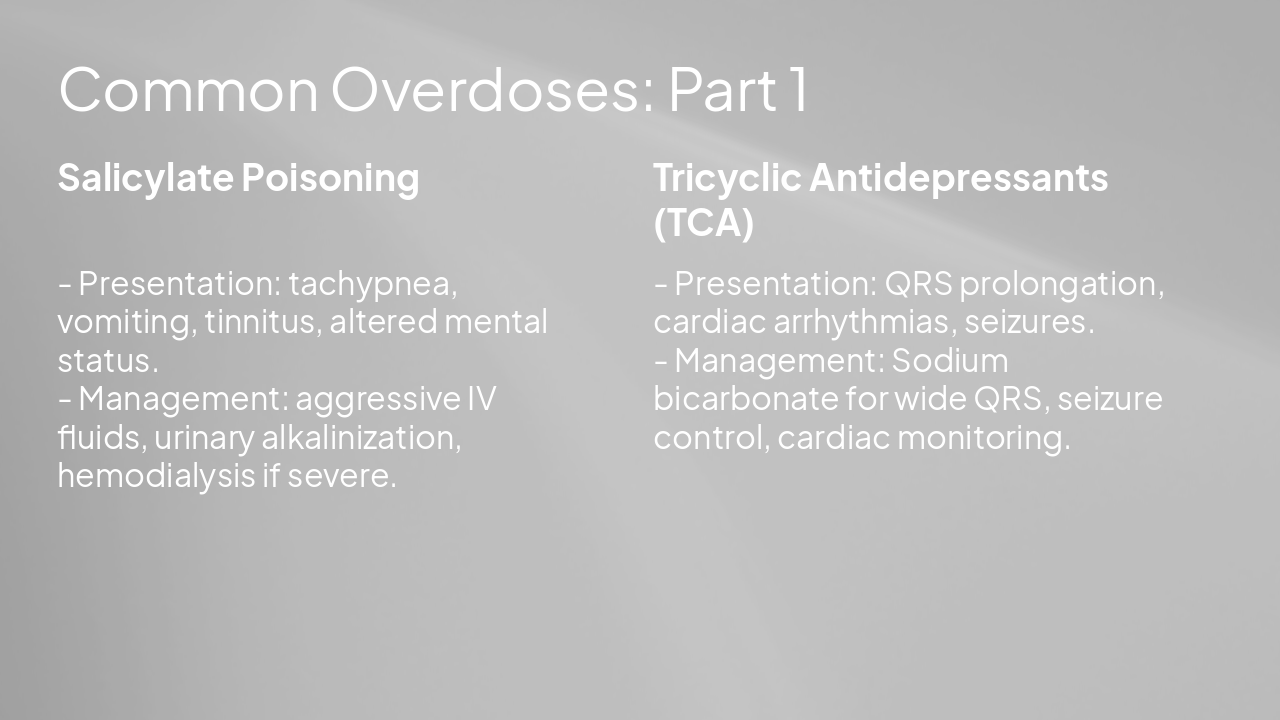 Slide 6 - Common Overdoses: Part 1