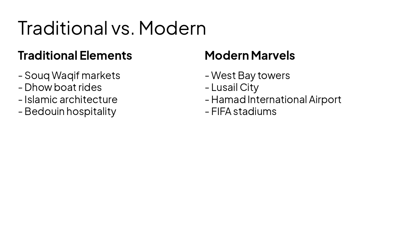 Slide 13 - Traditional vs. Modern