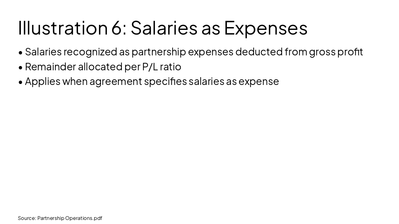 Slide 17 - Illustration 6: Salaries as Expenses