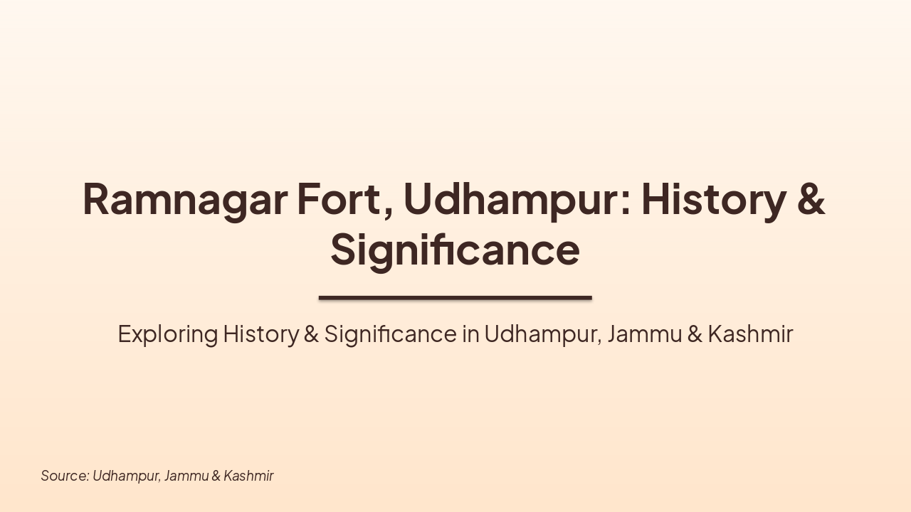 Ramnagar Fort: History & Legacy