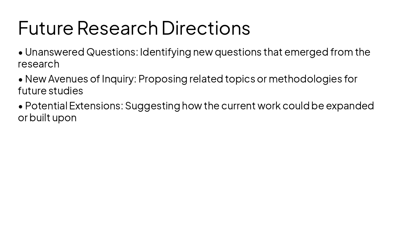 Slide 17 - Future Research Directions