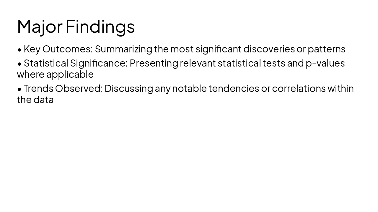 Slide 11 - Major Findings